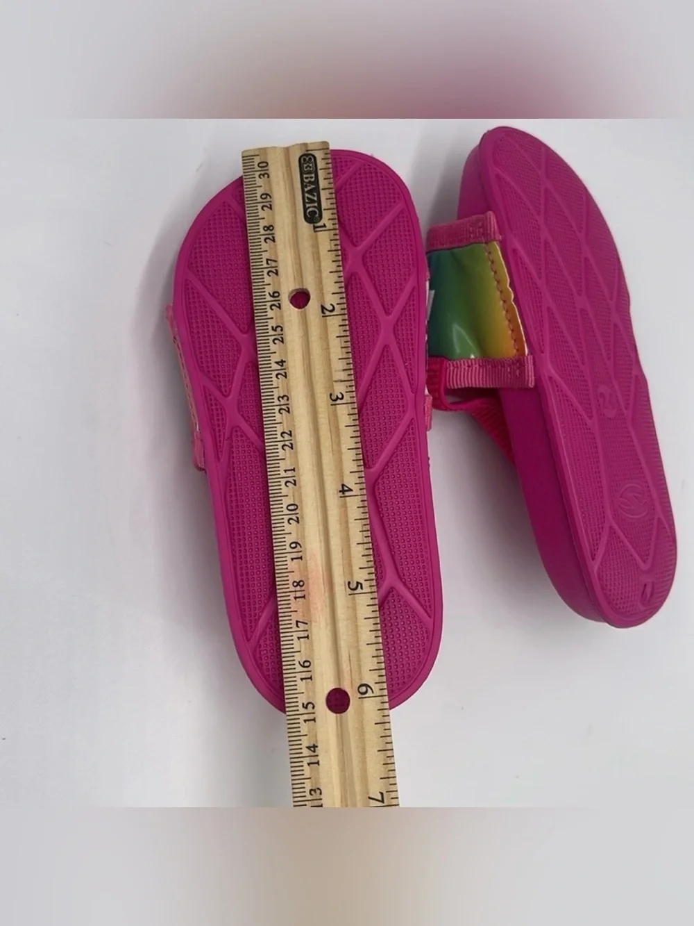 Hobibear Girls' Hot Pink Casual Pool/Beach Sandals - Size 24M